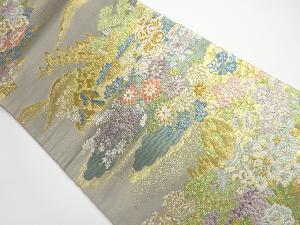 リサイクル　別腹春秋の彩模様織り出し袋帯
